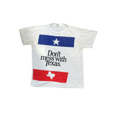 Vintage 90s XL White 'Don't Mess With Texas' Single Stitch T-Shirt